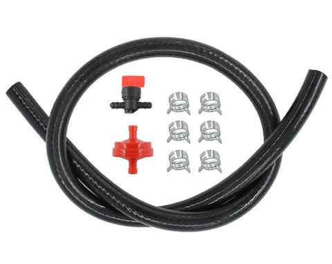 MOTOKU 1/4" Gas Fuel Line Hose & Filter & Fuel in-Line Shut-Off Valve for Briggs & Stratton 698183 Quantum Engine 5414K 5098K 394358S 283207 95162S 791850 Fits Husqvarna Riding Lawn Mower Troy bilt