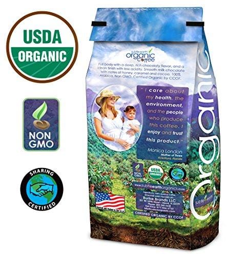 5LB Cafe Don Pablo Subtle Earth Organic Gourmet Coffee - Light Roast - Whole Bean Coffee - USDA Certified Organic Arabica Coffee - (5 lb) Bag