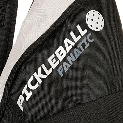 Pickleball Fanatic Sling Bag with Pockets for Paddles, Balls, Gear, and Water Bottle (Gray/Black)
