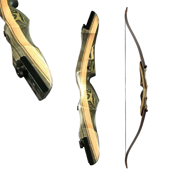 Black Hunter Takedown Recurve Bow, Compact Fast Accurate 62" Archery Bow for Teens and Adults - Right Hand Beginner to Intermediate (45lbs, Right)