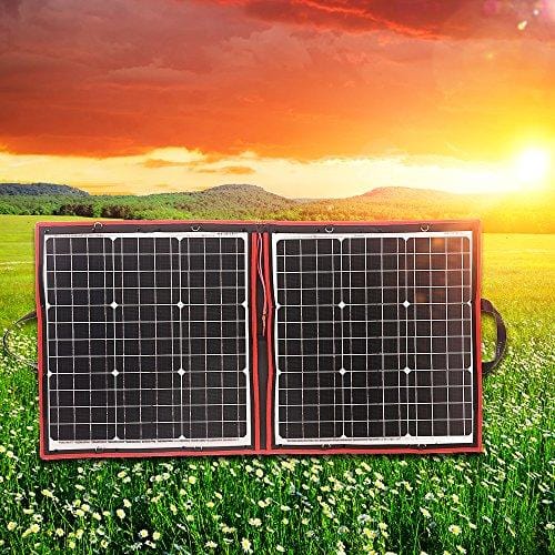 DOKIO 80 Watts 12 Volts Monocrystalline Foldable Solar Panel with Inverter Charge Controller