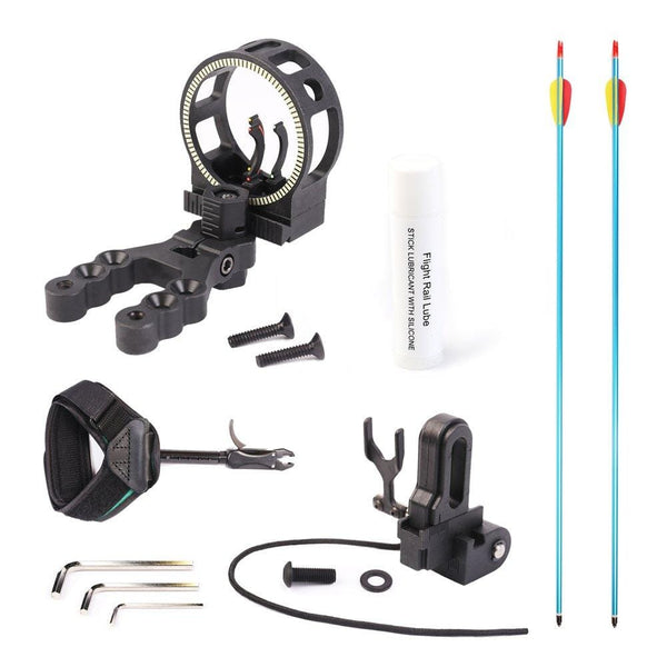 Leader Accessories Compound Bow 30-55lbs Archery Hunting Equipment with Max Speed 296fps (Green Camo. with Kit)