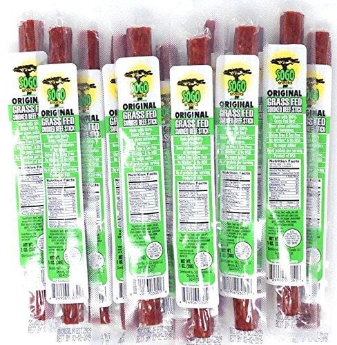 Sugar Free, 100% Grass-Fed, Keto & Paleo Friendly Beef Sticks: No MSG, Gluten or Soy, Never Given Antibiotics or Hormones (Original, 12-Count, 1-oz Stick)