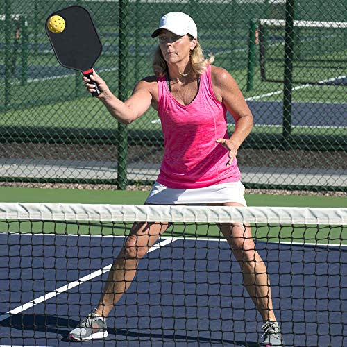 ORIENTOOLS 22 FT Portable Pickleball Net Set System with Carrying Bag, (2) Paddles, and (2) Pickleballs, Durable Sports Net for Indoor, Outdoor Court, Backyard, Beach, Driveway