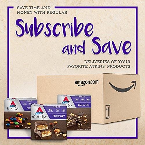 Atkins Endulge Treat, Nutty Fudge Brownie Bar, Keto Friendly, 5 Count