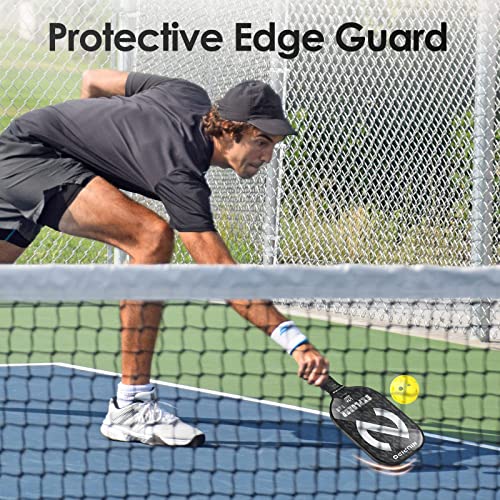Pickleball Paddle, USA Approved Pro Pickleball Paddle with Graphite Carbon Fiber Face, Polypropylene Honeycomb Core, Cushion Comfort Grip, Mid-weight Pickleball Paddle for Outdoor and Indoor Play