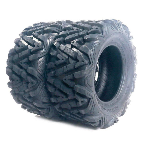 Set of 2 ATV/UTV Tires 25x10-12 Rear 6 Ply Rated Yamaha GRIZZLY 700 4x4 2007-2010