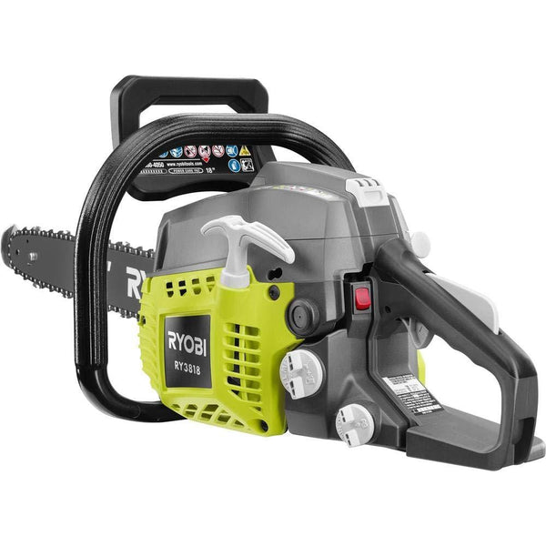 Ryobi 18 inch 38cc 2-Cycle Gas Chainsaw with 3-Point Vibration Isolation and Heavy Duty Carrying Case