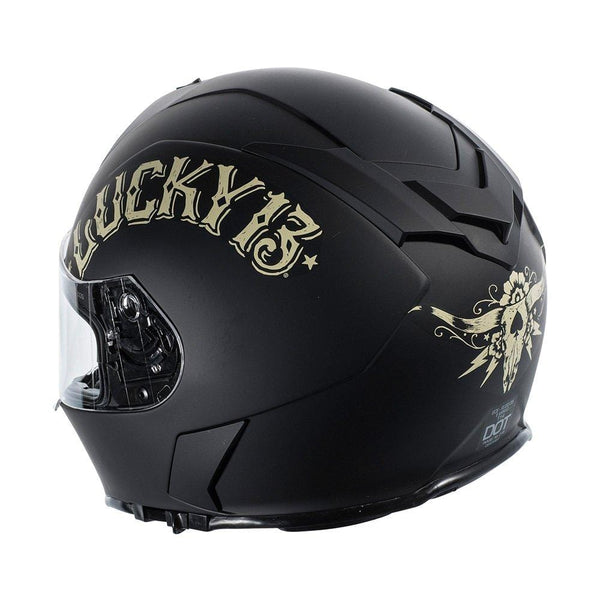 TORC Unisex-Adult Full Face helmet (Flat Black Bullhead, Large)
