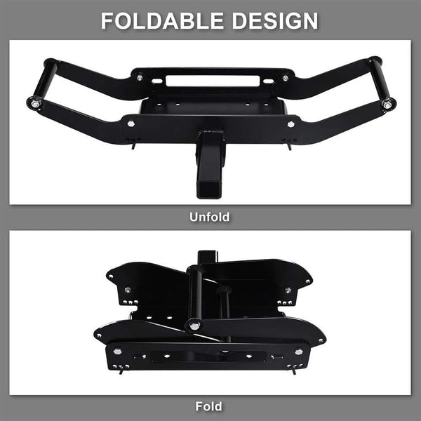 ORCISH Bumper Hitch Receiver Winch Mount Mounting Plate - 15000 Lb Capacity ...