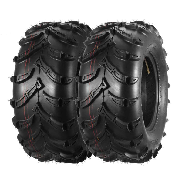 One Pair of MaxAuto ATV/UTV Rear Mud Tires 25x10-12 25x10x12 6PR Tubeless 50J