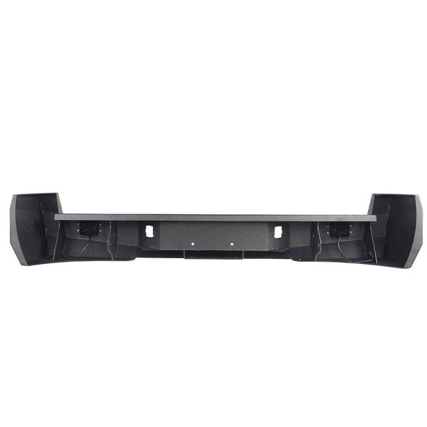 Hooke Road Solid Steel Offroad Rear Bumper w/LED Lights & D-Rings for 2005-2015 2 Gen Toyota Tacoma