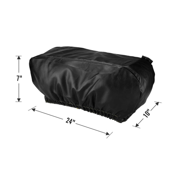 Seven Sparta Winch Cover Waterproof, Dust-Proof,Universal Winch Protective Cover for Electric Winches Up to 17500 Lbs, 24" W x 10" H x 7" D (Black)