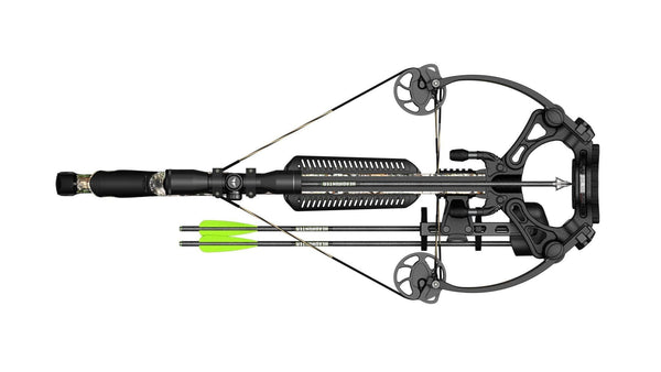 BARNETT Whitetail Hunter STR Crossbow, Mossy Oak Bottomland, Premium Illuminated 4x32 Scope