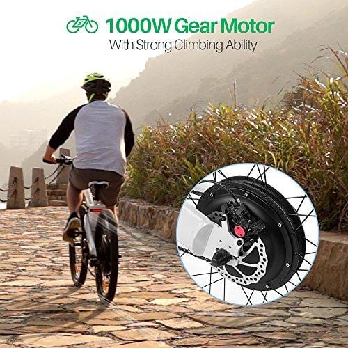 ECOTRIC 26” Electric Bike 2018 Update 1000W 48V/12AH Electric City Bicycle Shimano 7 Speeds LED Display Lithium Battery,90% Pre-Assembled,Max Speed: 25 mph/h (White)