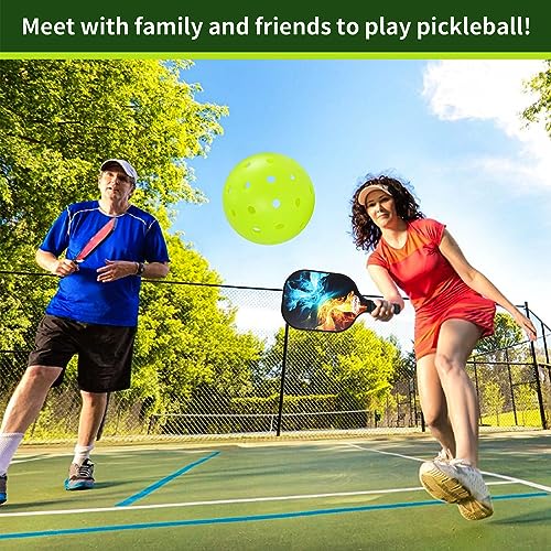 Pickleballs, 40 Holes Outdoors Pickleball Balls, 4/12/30 Pack of Pickle Balls Standard, High Elasticity & Durable Pickle Balls for All Style Pickleball Paddles (30pcs Rotational Molding Pickleballs)