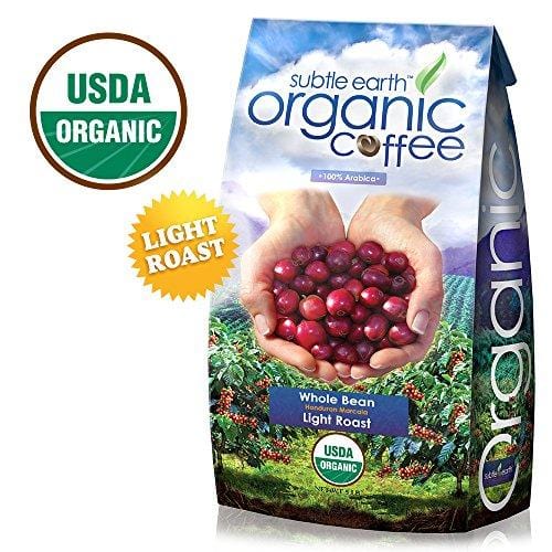 5LB Cafe Don Pablo Subtle Earth Organic Gourmet Coffee - Light Roast - Whole Bean Coffee - USDA Certified Organic Arabica Coffee - (5 lb) Bag