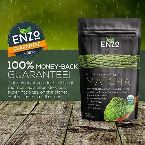 Premium Culinary Organic Matcha Green Tea Powder - USDA Certified Premium Culinary Maccha Zen Buddhist Grade Teas (4oz 113 Servings) Great for Drinking as hot tea, latte , baking