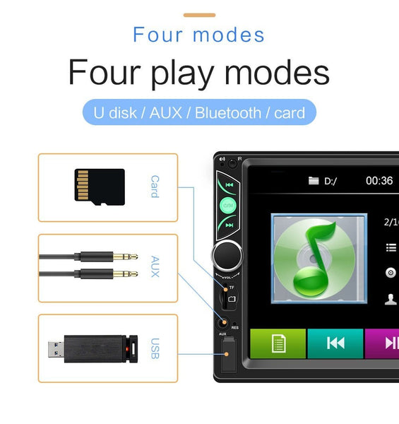 Car Stereo with Bluetooth 7 Inch Capacitive Touch Screen Double Din Car Stereo with Backup Camera and Steering Wheel Control Support Daul System Mirrorlink
