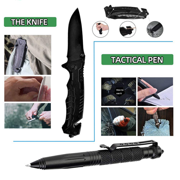 Gifts for Men Dad Husband, Survival Kit 12 in 1, Fishing Hunting Birthday Gifts Ideas for Him Boyfriend Teen Boy, Cool Gadget Christmas Stocking Stuffer, Survival Gear, Emergency Camping Hiking Gear