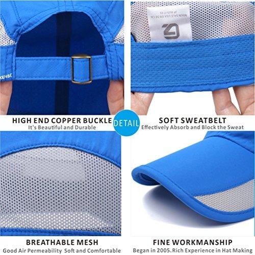 GADIEMKENSD Quick Dry Sports Hat Lightweight Breathable Soft Outdoor Run Cap (Classic Upgrade, Blue)