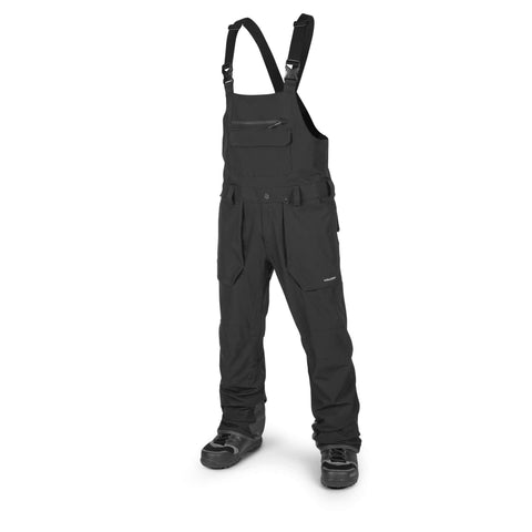 Volcom Men's Roan Bib Overall Snow Pant, Black, Extra Large