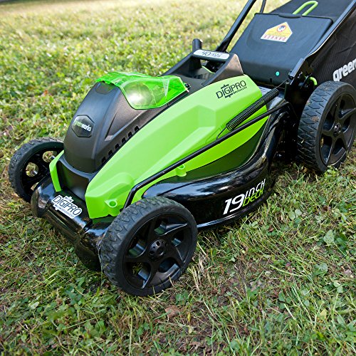 Greenworks 19-Inch 40V Brushless Cordless Lawn Mower, 4.0 AH & 2.0 AH Batteries Included 2500502