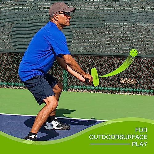 MMRH Outdoor Pickleball Balls- USA Pickleball Approved, 40 Holes Pickleballs Set. 6Pack (Green)