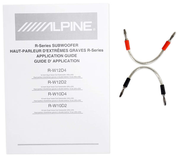 Alpine Type-R R-W12D2 12" 750w RMS Car Audio Subwoofer+Mono Amplifier+Amp Kit