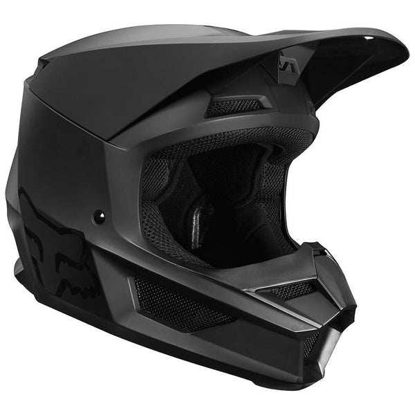Fox Racing V1 Matte Men's Off-Road Motorcycle Helmet - Matte Black/Small