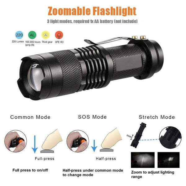 Alritz Emergency Survival Kit, 12 in 1 Outdoor Survival Gear Lifesaving Tools Contains Compass, Fire Starter, Flashlights for Camping Hiking Wilderness Adventures and Disaster Preparedness