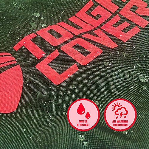 ToughCover Premium Waterproof Lawn Mower Cover Heavy Duty 600D Marine Grade Fabric. Universal Fit. Weather, UV & Mold Protection. with Drawstring Storage Bag.
