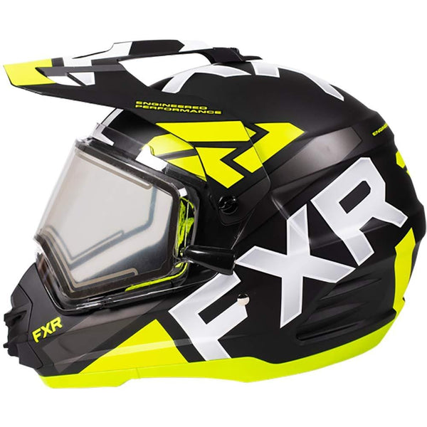 FXR Torque X Evo Helmet - Electric Shield - H-Vis/Black/Charcoal - 2XL
