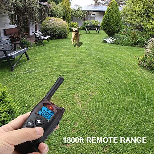 Kungber Dog Training Collar, Rechargeable Dog Shock Collar with Remote,Up to 1800Ft Range,with Beep/Vibration/Electric Shock/Light Modes,100% Waterproof Safe for Small Medium Large Dogs (Black)
