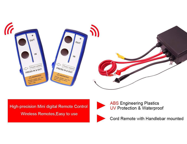 ORCISH IP67 Waterproof 12V Steel Cable Electric Jeep Truck Winch 13000 lb.Load Capacity