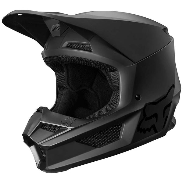 Fox Racing V1 Matte Men's Off-Road Motorcycle Helmet - Matte Black/Small