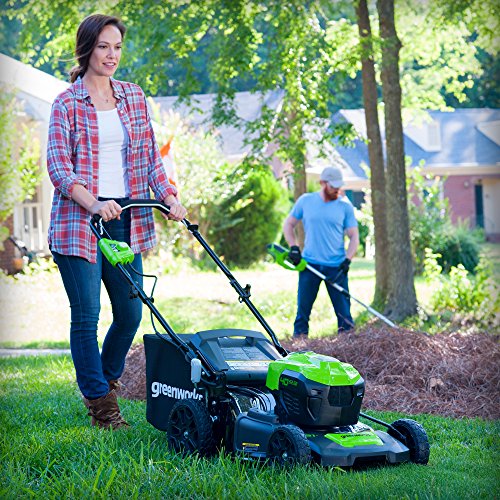 Greenworks MO40L2512 Electric Brushless Lawn Mower, 21-Inch