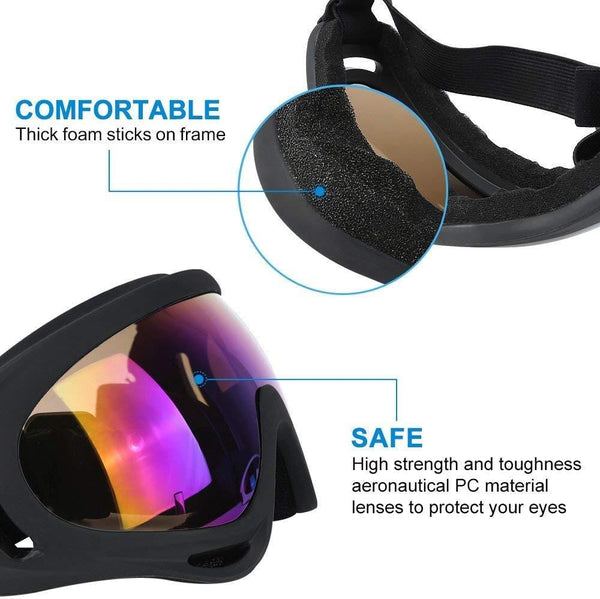 ELECOOL Ski Goggles 2 Packs, Multicolor Lenses Snow Goggles with Wind Dust UV 400 Protection for Women Men Kids Girls Boys Winter Snowboard Snowmobile Skiing (Black/Grey)