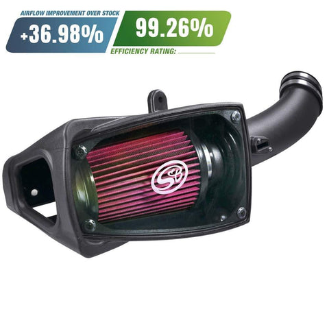 S&B Filters 75-5104 Cold Air Intake For 2011-2016 Ford Powerstroke 6.7L (Oiled Cleanable, 8-ply Cotton Filter)
