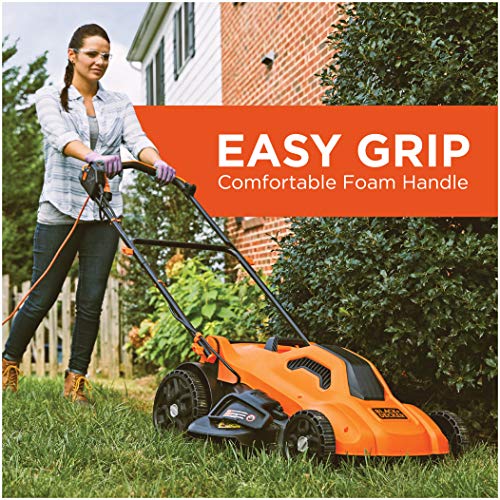 BLACK+DECKER Lawn Mower, Corded, 13 Amp, 20-Inch (BEMW213),Orange