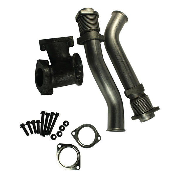 JDMSPEED New Powerstroke Turbo Diesel With Hardware Bellowed Up Pipe Kit For 99-03 Ford 7.3L 679-005