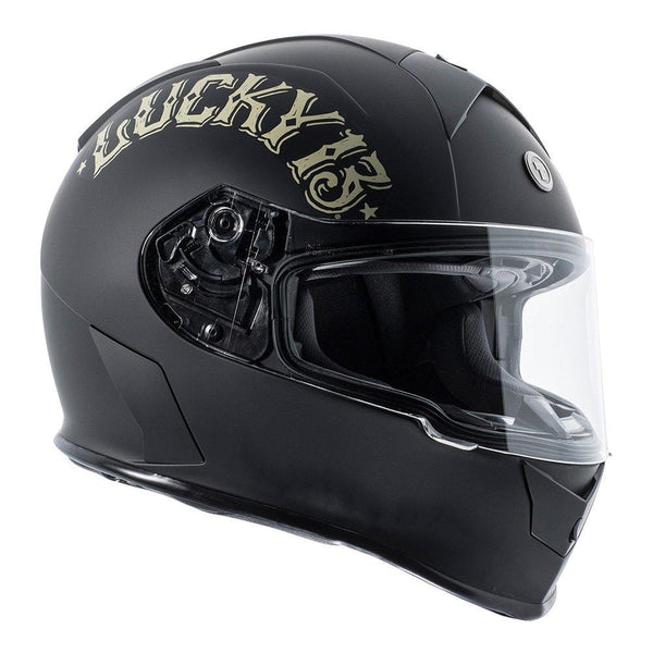 TORC Unisex-Adult Full Face helmet (Flat Black Bullhead, Large)