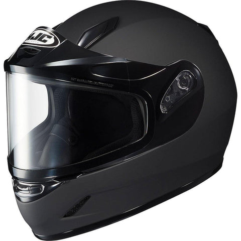 HJC Solid Youth Boys CL-Y Sport Racing Snowmobile Helmet - Matte Black/Medium