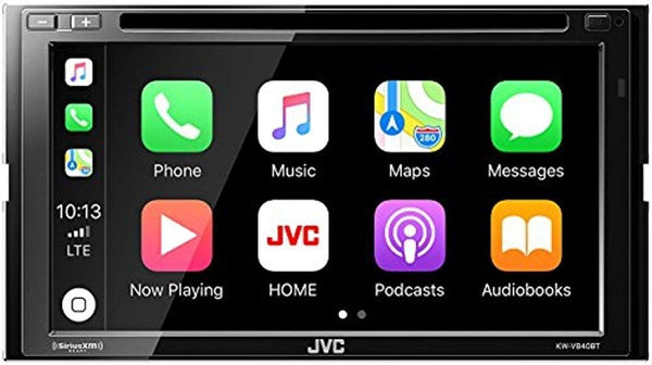 JVC 7 Inch Double Din Car CD DVD USB Bluetooth Stereo Receiver Bundle Combo with Kenwood Rearview Wide Angle View Backup Camera, Enrock 22 AM/FM Radio Antenna