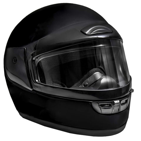Mossi Black Large Youth Snowmobile Helmet