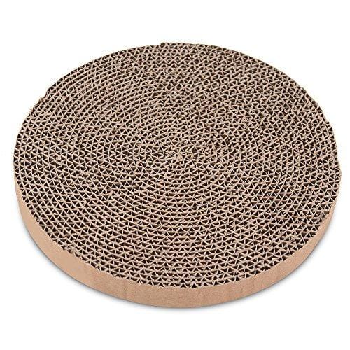 Best Pet Supplies, Inc. Scratch and Spin Replacement Pads (5 Pack) fits Turbo Scratcher – Round Cardboard Scratcher Refills for Cats
