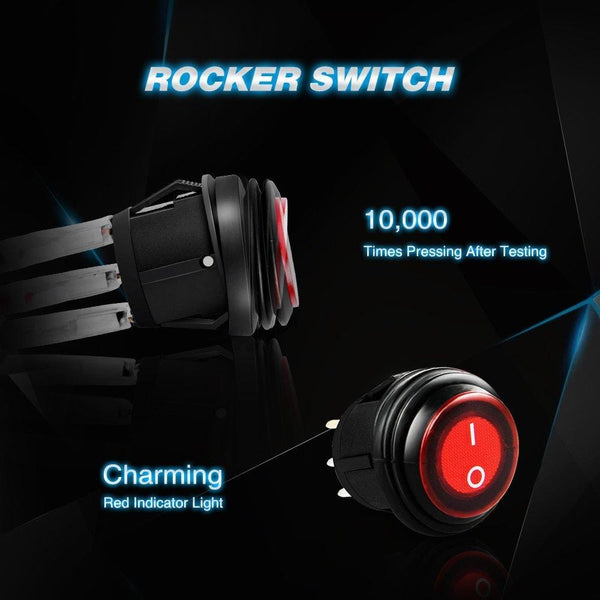 Nilight LED Light Bar Wiring Harness Kit 12V On Off Switch Power Relay Blade Fuse for Off Road Lights LED Work Light,2 years Warranty