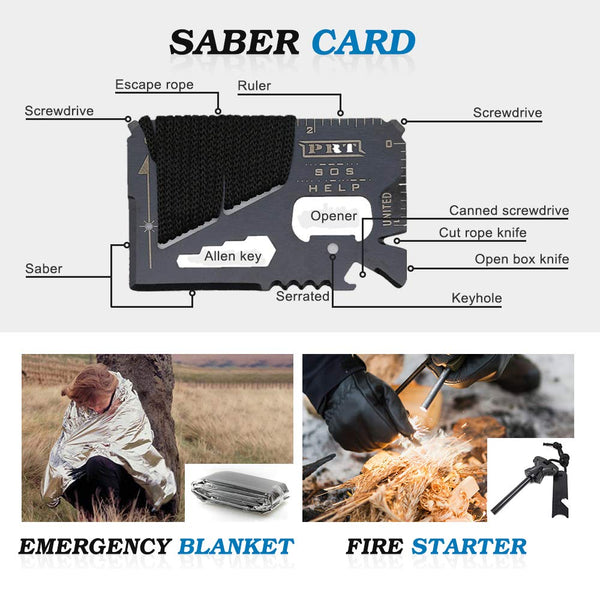 Mrignt Survival Kits 12-in-1, Emergency Tools Gift for Men, Professional First aid Survival Kits