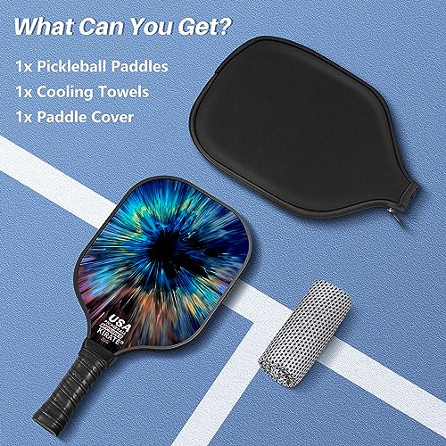 KIRATE Pickleball Paddles, 2023 USAPA Approved Carbon Fiber Surface Pickleball Set, Lightweight Pickleball Rackets, Pickle Ball Paddle Set for Men Women Pros Beginners.