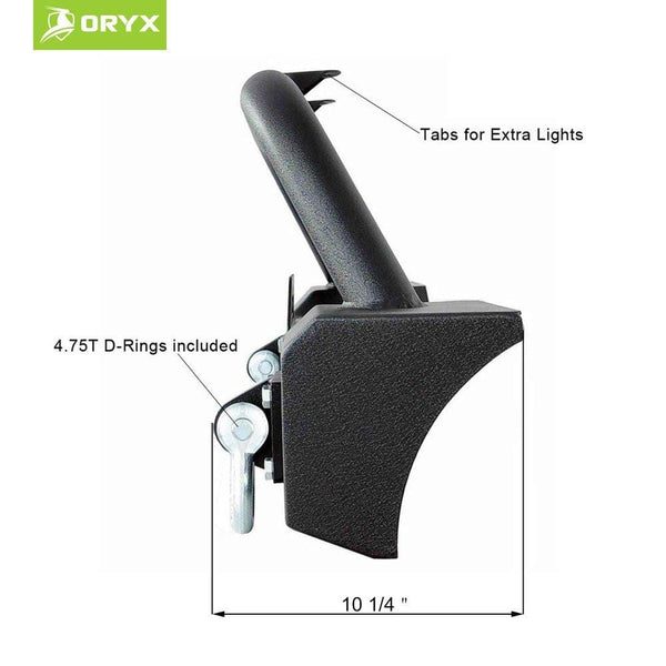 ORYX JB115868 Off-Road Stubby Front Bumper Rock Crawler With Winch Plate & D-Rings Fits Jeep Wrangler 2007-2019 (JK & JL)